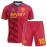 All Sports,昇華 サッカー ユニフォーム,上下セット,赤,オリジナル ユニフォーム